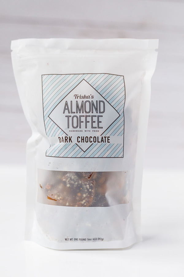 1LB Bag Dark Chocolate Almond Toffee