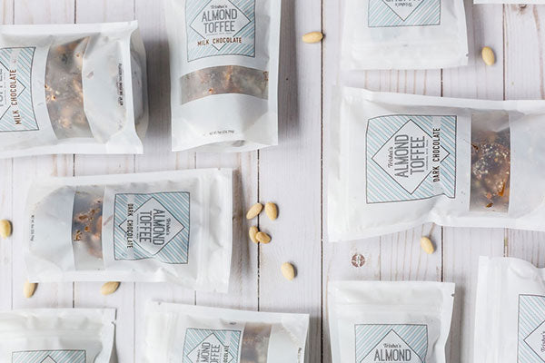 1/2LB Bag Dark Chocolate with Sea Salt Almond Toffee