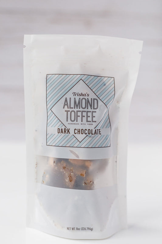 1/2LB Bag Dark Chocolate Almond Toffee